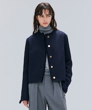 【Oggi 10月号掲載】MULLIN / ウールツイードメタルボタンノーカラージャケット