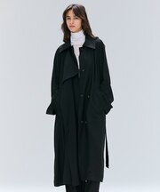 COBURN / シルク混ロングステンカラーコート