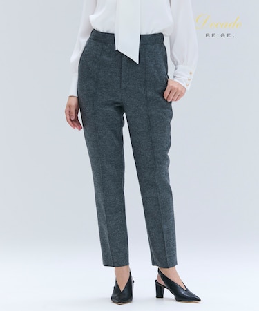 【セットアップ対応】CORBY / ウールピンタックバックサイドゴムパンツ