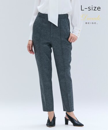 【Lsize・セットアップ対応】CORBY / ウールピンタックバックサイドゴムパンツ