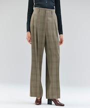 SELMA / チェックウールハイウエストタックパンツ