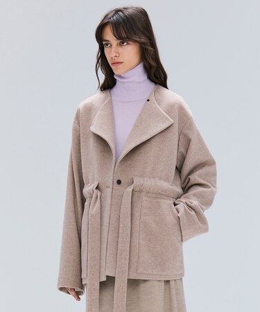 LABBOCK / ウール混2WAYショートコート