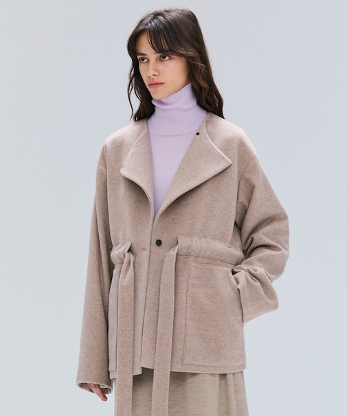 LABBOCK / ウール混2WAYショートコート