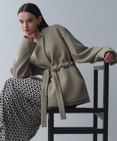 LABBOCK / ウール混2WAYショートコート