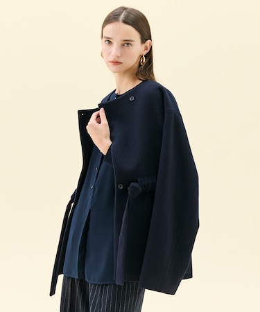 LABBOCK / ウール混2WAYショートコート