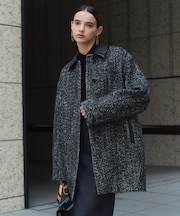 ROBY / フェイクレザーツイードコート