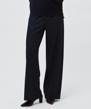 MONTAIGNE / イージーウエストウールワイドパンツ