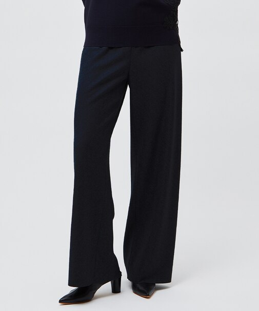 MONTAIGNE / イージーウエストウールワイドパンツ