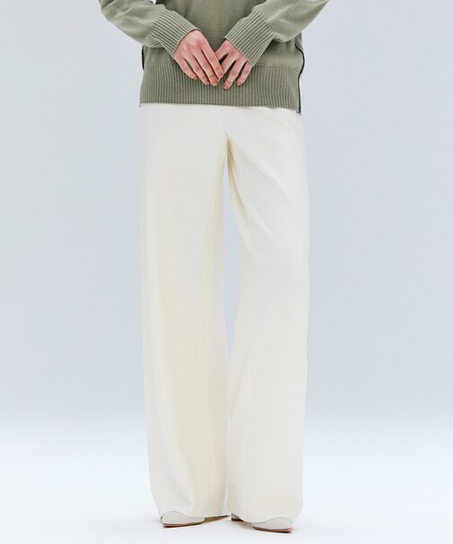 MONTAIGNE / イージーウエストウールワイドパンツ