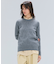 【洗える】POMPE / ウールカシミヤ配色ラインクルーネックニット