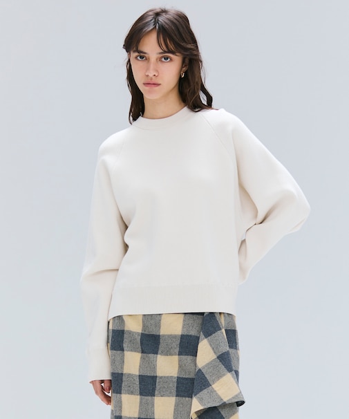 【洗える】TAFT / コットンカシミヤスウェットニットトップス