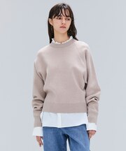 【洗える】TAFT / コットンカシミヤスウェットニットトップス