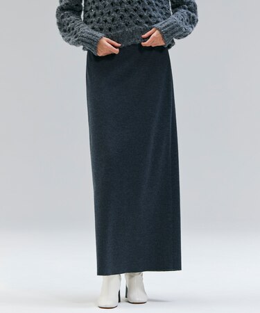 【VERY NaVY12月号掲載】MONTAIGNE / イージーウエストウールロングスカート