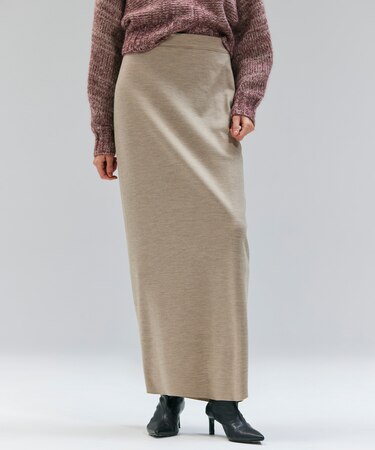 【VERY NaVY12月号掲載】MONTAIGNE / イージーウエストウールロングスカート