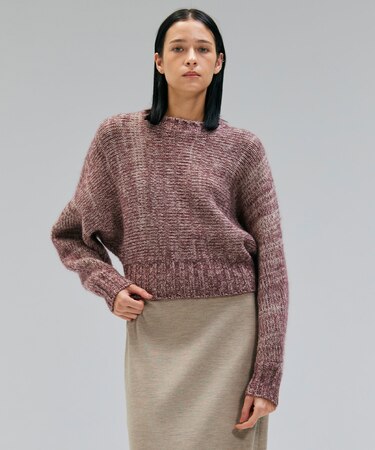 MARANA / モヘア混ミックスドルマンニット