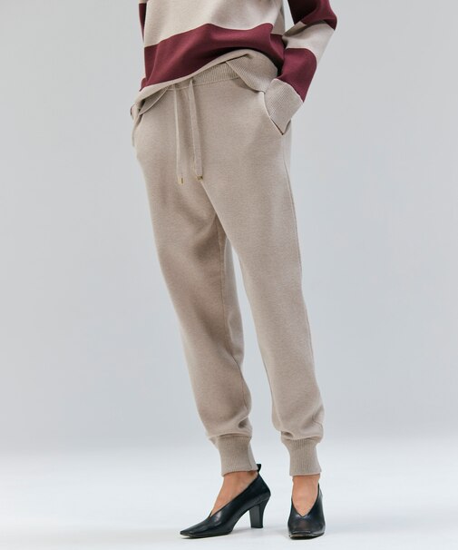 【洗える】TAFT / コットンカシミヤトラウザーパンツ