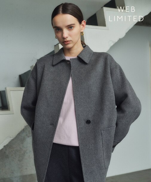 【WEB限定】PAYSON / ウールリバーオーバーサイズステンカラーコート