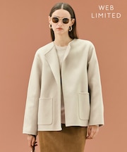【WEB限定】PAYSON / ウールリバーノーカラーショートコート