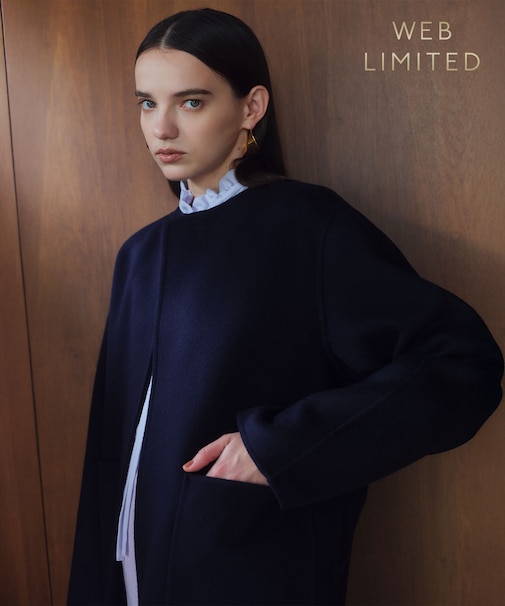 【WEB限定】PAYSON / ウールリバーノーカラーショートコート