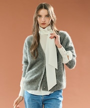 AMARILLO / スパンコールフォックスニットカーディガン