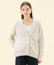 AMARILLO / スパンコールフォックスニットカーディガン