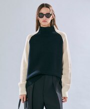 【Oggi掲載】RULE / ウールカシミヤバイカラーハイネックニット