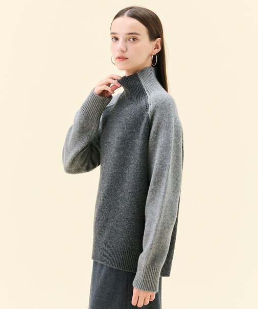 RULE / ウールカシミヤバイカラーハイネックニット