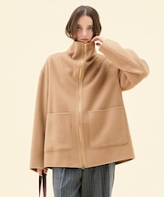 ZION / ウールスタンドカラーショートコート