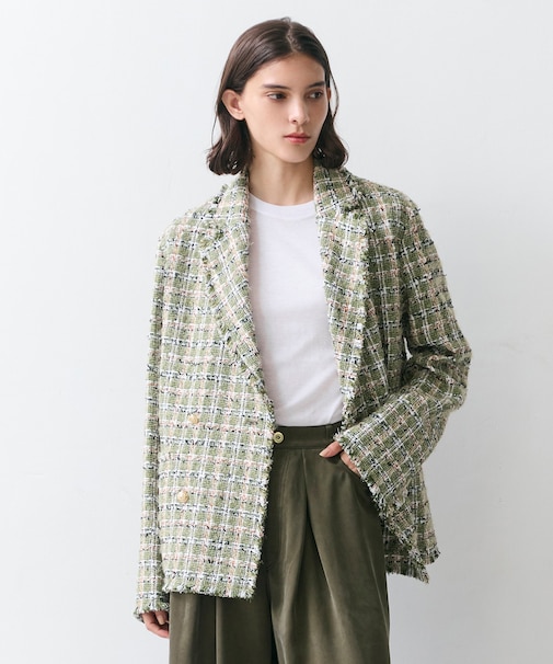 BERYL / ファンシーツイードダブルジャケット