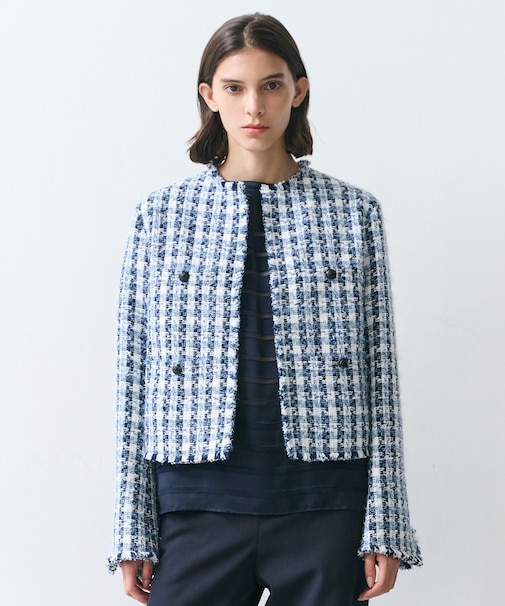 BERYL / ファンシーツイードノーカラージャケット