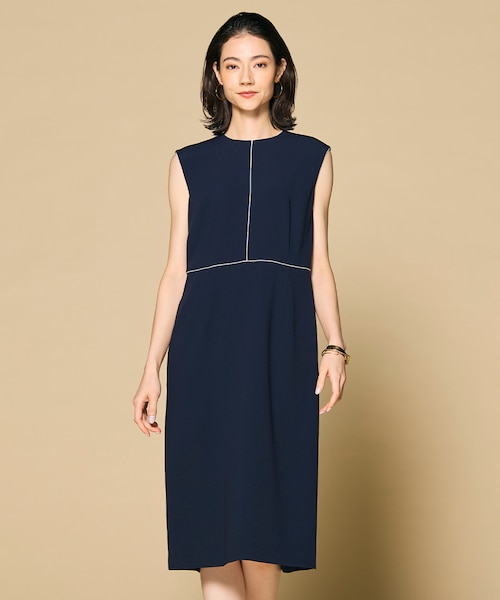 セットアップ対応】CINDY / クルーネックドレス｜ベイジの通販｜&mall