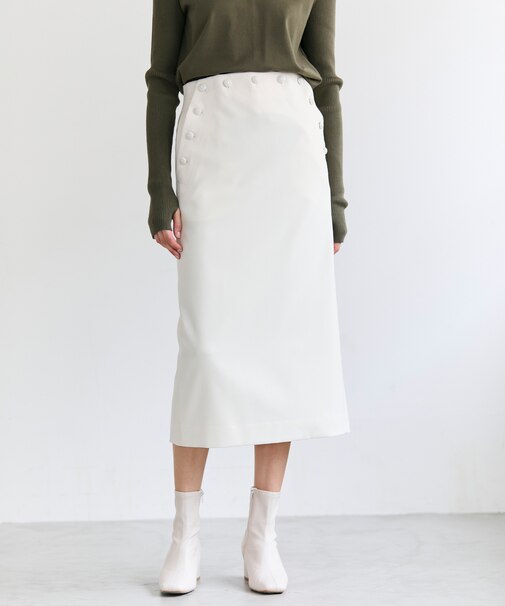 LAZUL / マリンボタンIラインスカート