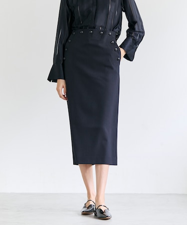 LAZUL / マリンボタンIラインスカート