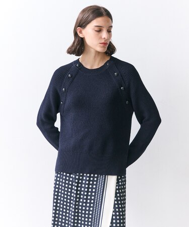 HELIODOR / スポンディッシュマリンボタンニット