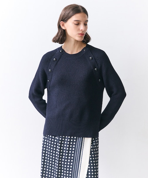 HELIODOR / スポンディッシュマリンボタンニット