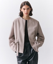 PORDIC / ドロスト付きノーカラージャケット