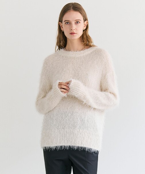 WERNER / ファンシーヤーンヘアリーニットプルオーバー