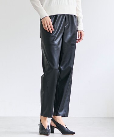HYAL / フェイクレザーカービーラインイージーパンツ