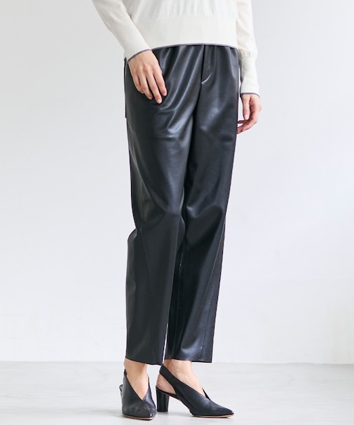 HYAL / フェイクレザーカービーラインイージーパンツ