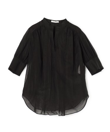 PLUMERIA / コットンシアーギャザーブラウス