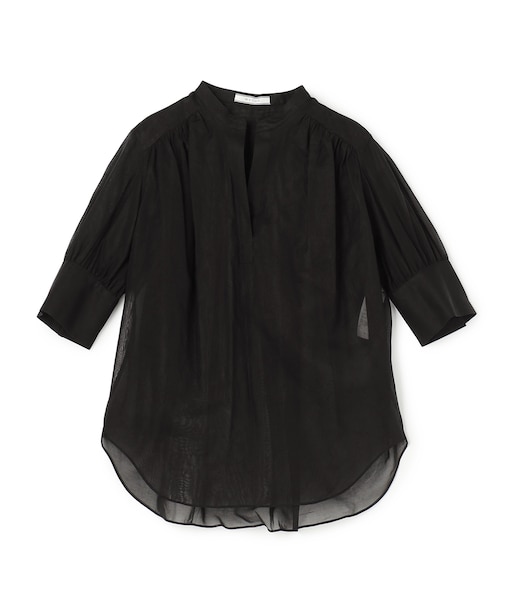 PLUMERIA / コットンシアーギャザーブラウス