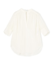 PLUMERIA / コットンシアーギャザーブラウス