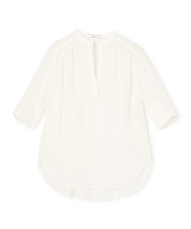 PLUMERIA / コットンシアーギャザーブラウス