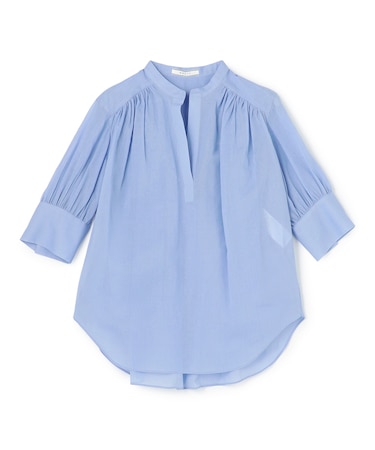 PLUMERIA / コットンシアーギャザーブラウス