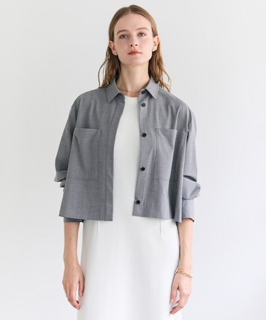 APOPHY / ステッチディテールショートシャツジャケット