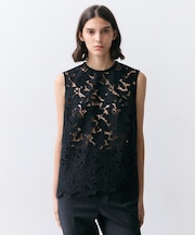 CITRINE / エンブロイダリーレースノースリーブブラウス