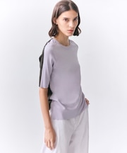 JULIE / コットンシルク 2WAY半袖ニット