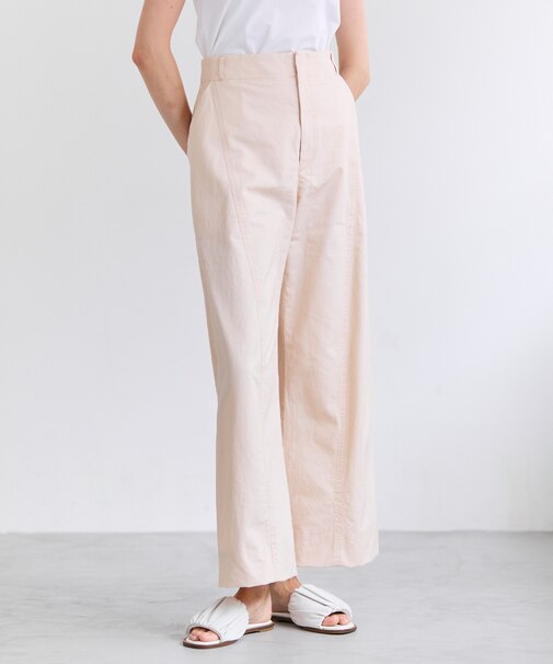 PREHNA / コットンツイル カービーシームワイドパンツ