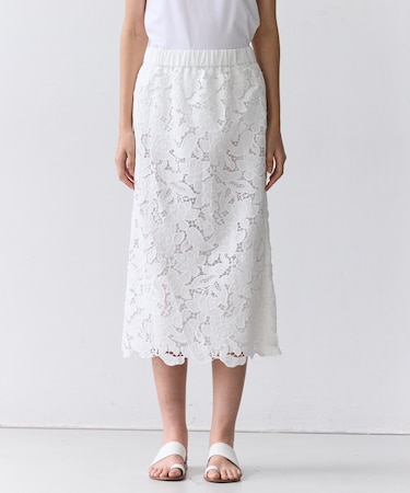 CITRINE / エンブロイダリーレースイージースカート