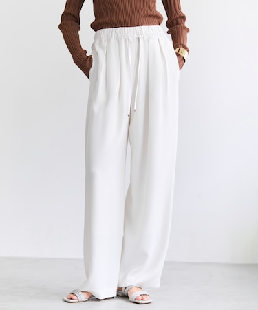 RUE / ドライタッチイージーセミワイドパンツ